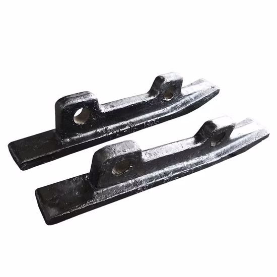 Pièces de train d'atterrissage d'équipement lourd adaptées aux besoins du client, pièces de machines de Construction de chaussures de voie de patin de voie de grue sur chenilles